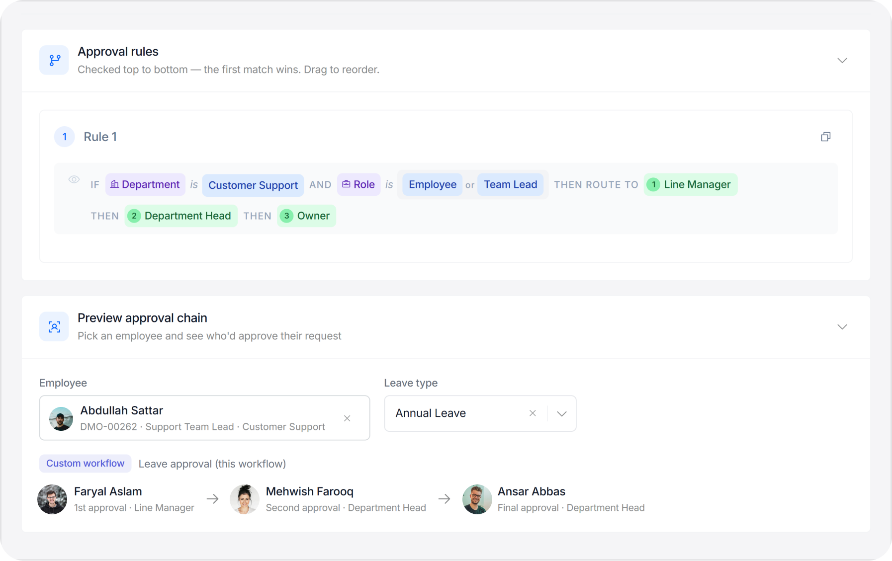 Approval Workflows module